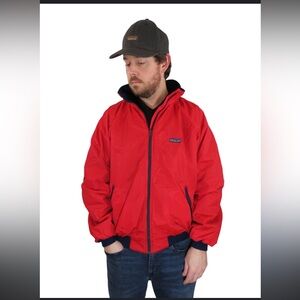 Patagonia Syncilla Vintage Men's Red Fleece Lined Bomber Jacket